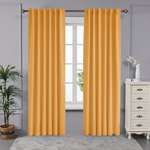 Deconovo Blackout Curtains 2 Panels - 42" W, Back Tab, Room Darkening - 1 of 4