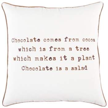 20"x20" Oversize 'Chocolate' Square Throw Pillow Cover - Rizzy Home