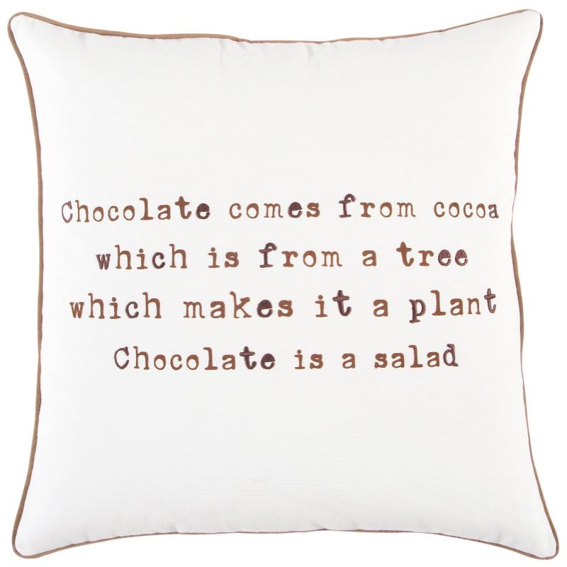 20&#34;x20&#34; Oversize &#39;Chocolate&#39; Square Throw Pillow Cover - Rizzy Home, 1 of 11
