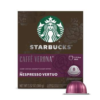 Starbucks by Nespresso Vertuo Line Pods Dark Roast Coffee Caffe Verona - 8ct