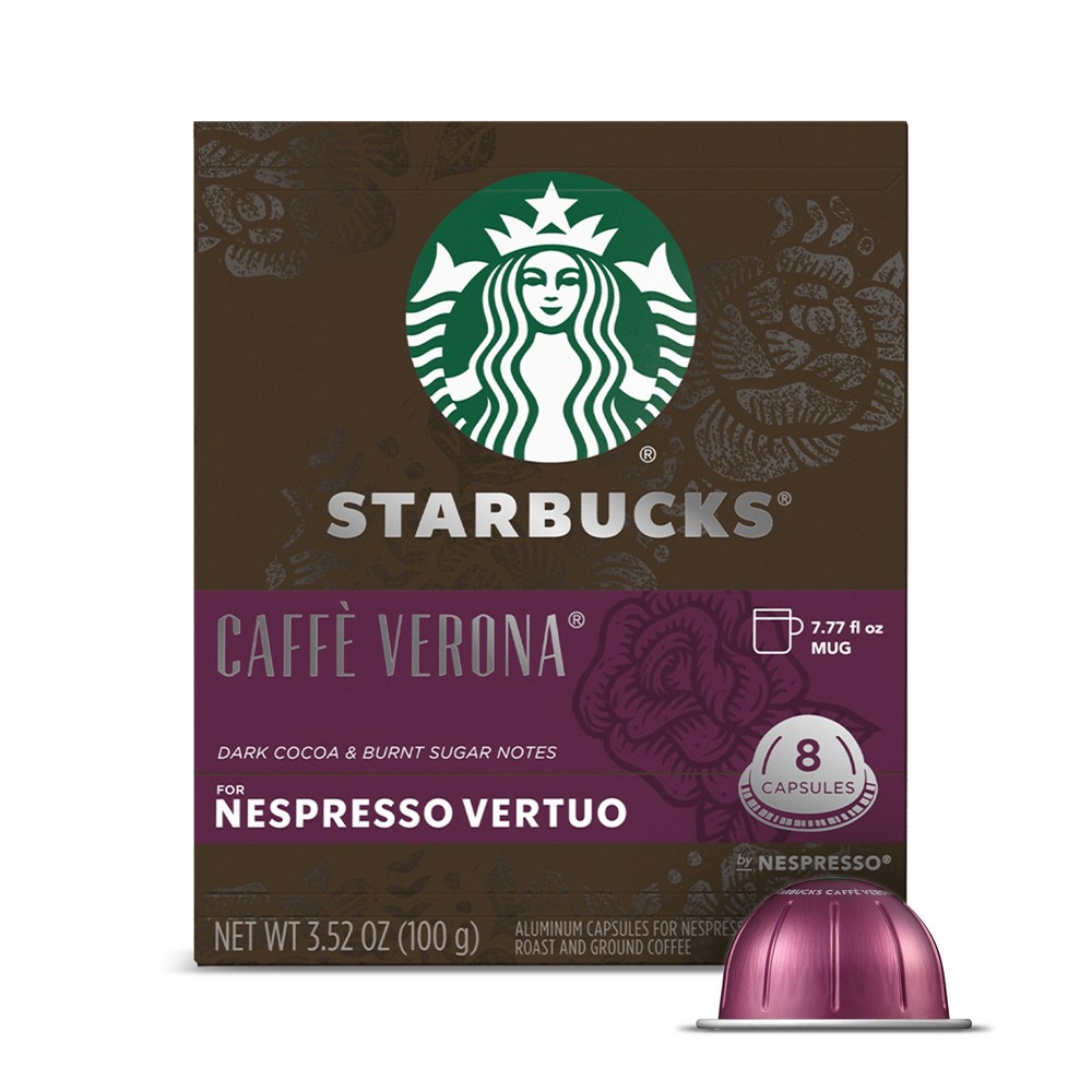 Starbucks by Nespresso Vertuo Line Pods Dark Roast Coffee Caffe Verona - 8ct