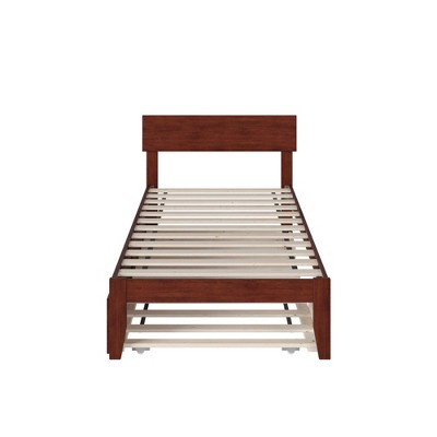AFI Furnishings Boston Twin Bed with Twin Trundle in Walnut