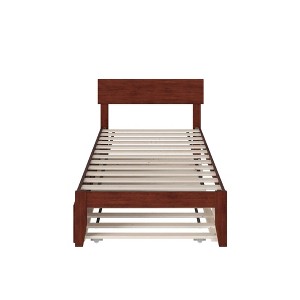 AFI Furnishings Boston Twin Bed with Twin Trundle in Walnut - 1 of 4