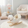 Qaba Baby Rocking Horse, Sheep Rocking Horse for Toddlers, Plush Stuffed Ride-on Animal Rocker with Lullaby Song - 2 of 4