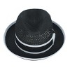 Richman Brothers Men's Polybraid Fedora Hat with Grossgrain Ribbon and Feather - 3 of 4