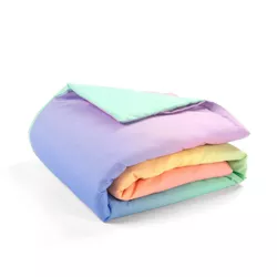 60"x40" 7lbs Kids' Qaanitha Rainbow Ombre Kids'' Washable Reversible Weighted Blanket - Lush Décor