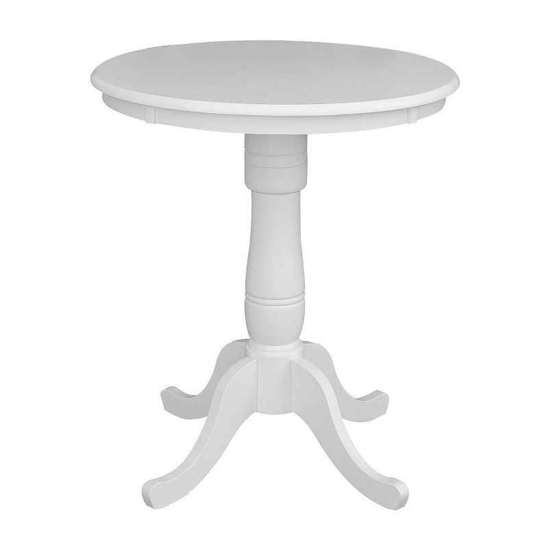 30&#34; Round Top Pedestal Counter Table White &#8211; International Concepts, 1 of 9