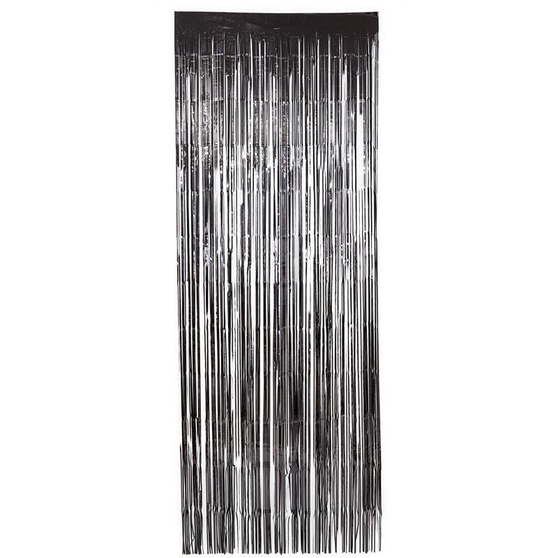 Blue Panda 4-Pack Halloween Party Decorations, Foil Fringe Door Curtains (2 Colors, 35 x 93 in), 4 of 9