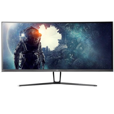 Photo 1 of Monoprice 35in Zero-G Curved Ultrawide Gaming Monitor V2 - 1800R, 21:9, 3440x1440p, UWQHD, 120Hz, AMD FreeSync, 4ms, HDMI, DisplayPort, VA