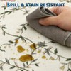 Floral Irregular Edge Carpet Indoor Non Slip Washable Boho Vintage Entry Rug Low Pile Throw Rugs for Entryway - 4 of 4