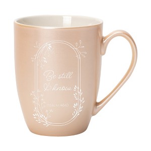 Elanze Designs Be Still And Know Precious Pearl 10 ounce New Bone China Coffee Cup Mug - 1 of 4