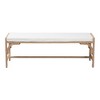 bali & pari Nasim Modern Bohemian Natural Seagrass and Metal Accent Bench - 3 of 4