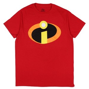 Disney Men's Incredibles Logo Graphic Print Adult T-Shirt Red - 1 of 3