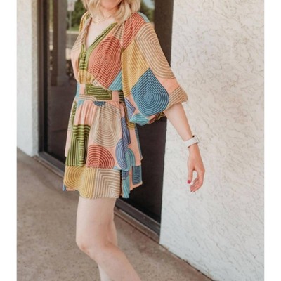 Women's Geo Romper - entro