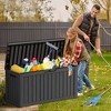 Infurnic Deck Boxes, Waterproof Deck Box with Large Storage Capacity for Patio Furniture, Garden Tools, All Weather Use, Black, 46"*18.7"*23" - 2 of 4