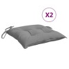 vidaXL Chair Cushion Set of 2 Grey - 2 of 4