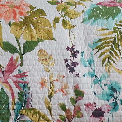 Malana King White Cotton Reversible Quilt Set