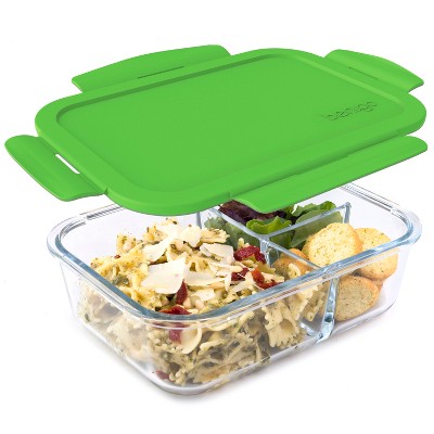 Bentgo 14.2oz Glass Snack Container With Plastic Lid - Green : Target