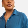 Rebdolls Women's Clio Linen Button Front Collared Blouse - 4 of 4