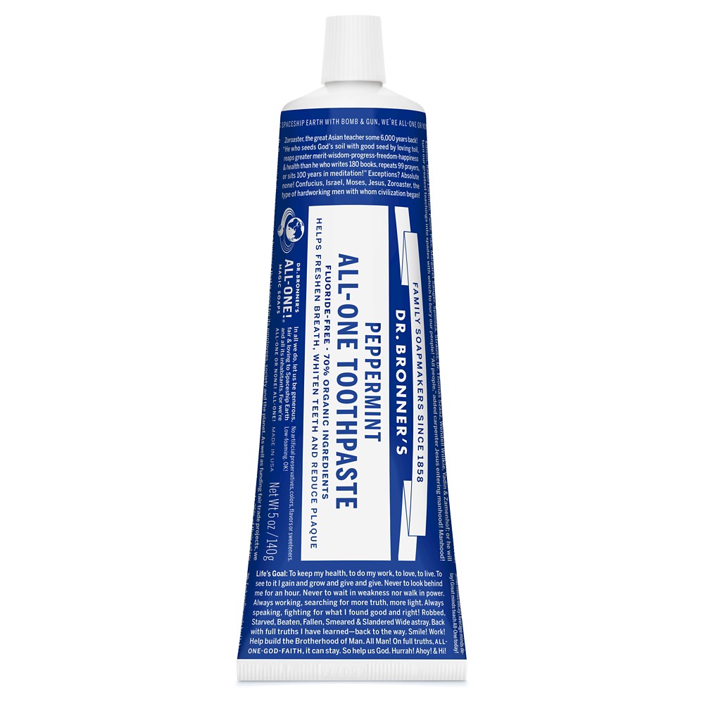 Dr Bronner's Peppermint All-One Toothpaste - 5oz