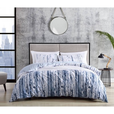 Sokal Indigo Blue Cotton Full/Queen Duvet Cover Set