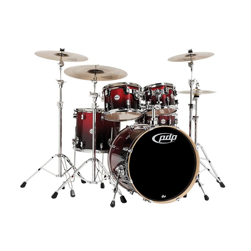 PDP by DW Concept Maple 5-Piece Shell Pack Red To Black Fade, 1 of 2