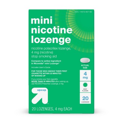 Nicotine 4mg Mini Lozenge Stop Smoking Aid - Mint - 20ct - up &#38; up&#8482;