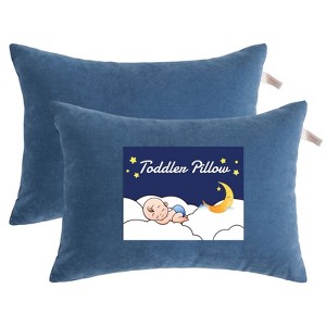 Down Alternative Toddler Pillows, Machine Washable Soft Travel Small Pillows - NTBAY - 1 of 4