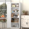 JUJABU Tall Steel Kitchen Pantry Cabinet with 2 Doors, Adjustable Shelves, for Kitchen, Living Room, Dining Room & Office - 4 of 4
