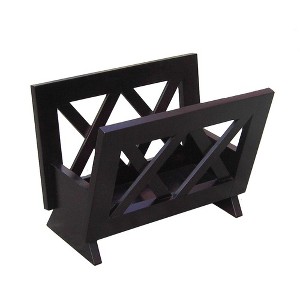 Oceanstar Contemporary Solid Wood Magazine Rack - 1 of 4