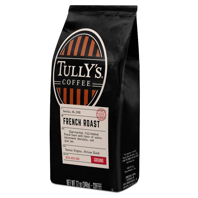 Tully&#39;s Coffee French Roast Ground Coffee - Dark Roast - 12oz, 3 of 11
