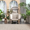 Whisen Outdoor Swivel Chair with Cushions, Patio Rattan Egg Chair with Rocking Function - 2 of 4