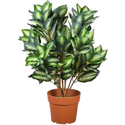 National Tree Company 30" Hosta Plant Artificial Flowers: Indoor/Outdoor Decor, Faux Soil Pot
