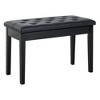 Alilang 30.00 inch Black Faux Leather Tufted Piano Bench with Storage- Black - 3 of 4