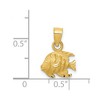 Black Bow Jewelry 14k Yellow Gold Fish Pendant, 11mm - 4 of 4