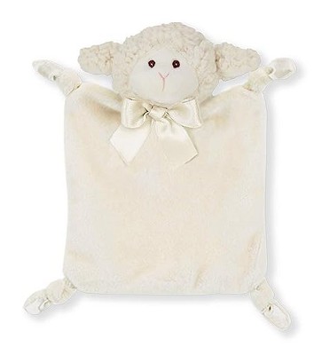 Bearington Baby Lamby Snuggler, White Lamb Plush Stuffed Animal Security  Blanket, Lovey 15