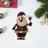 Unique Bargains Christmas Brooches YNCP4831 Santa Claus Brown Alloy Dripping Wax Red Gold Tone 1.38"x1.89" 1 Pc - 2 of 4