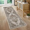 Vintage Area Rug Medallion Floral Print Washable Rugs Non Slip Soft Foldable Throw Rugs for Living Room Bedroom - 2 of 4