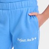 Kids' Fleece 'Perfect As Is' Sweatpants - Cat & Jack™ Blue - 2 of 4