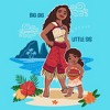 Girl's Moana 2 Big Sis Little Sis Moana and Simea Scene Crop Top T-Shirt - 2 of 3