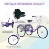 Adult Tricycles For Women and Senior, 24-Inch Adult Trikes With Large Shopping Basket And Adjustable Seat, Steel Frame Trike For Family Picnic - 4 of 4