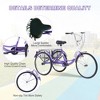 Adult Tricycles For Women and Senior, 24-Inch Adult Trikes With Large Shopping Basket And Adjustable Seat, Steel Frame Trike For Family Picnic - image 4 of 4