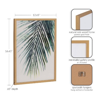 Gold Framed Tropical Palm Botanical Print, 12x16