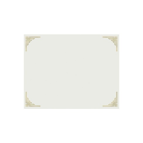 Great Papers! Foil Border Certificates 8.5 X 11 White/silver Braided  15/pack 963027 : Target