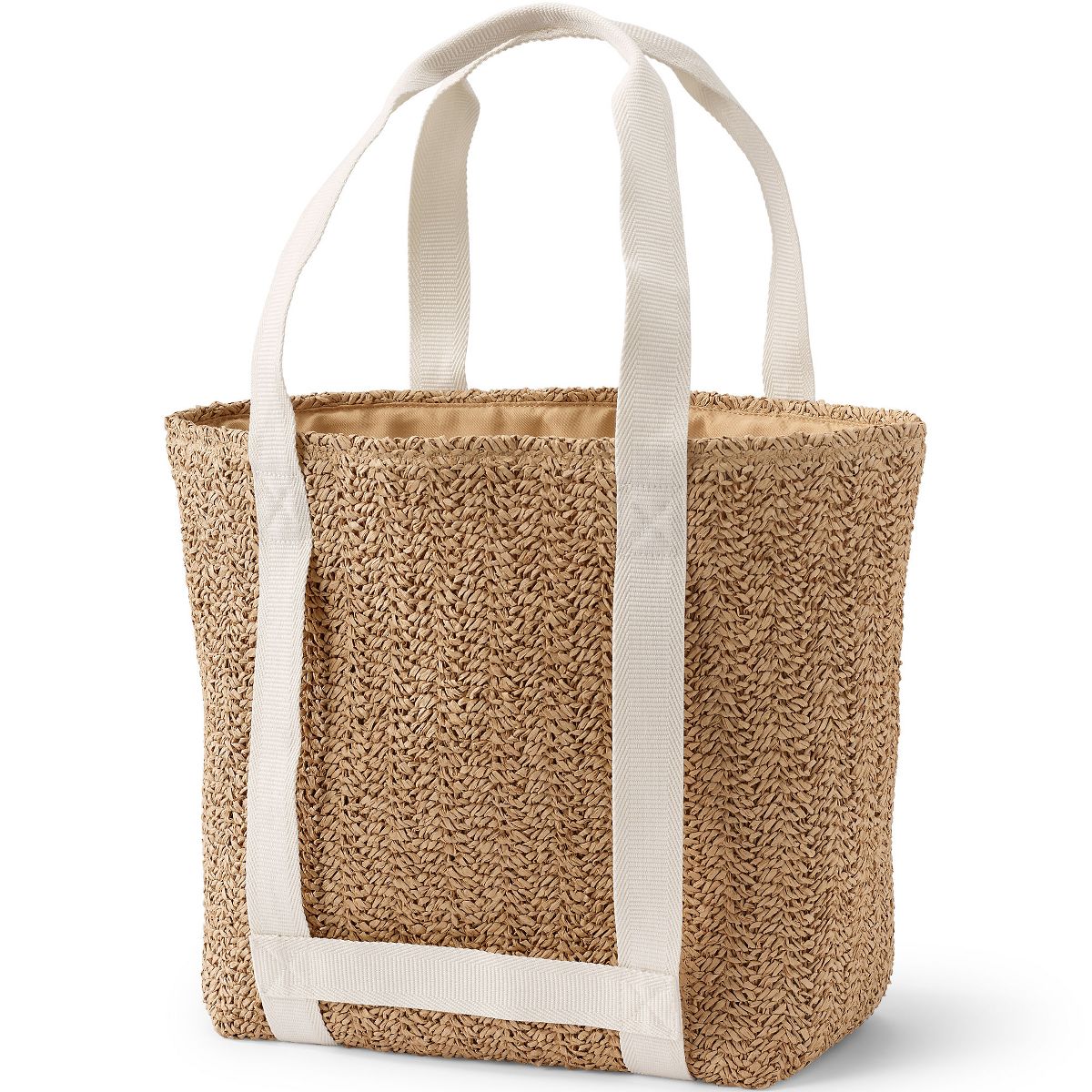 Lands' End Straw Tote Bag
