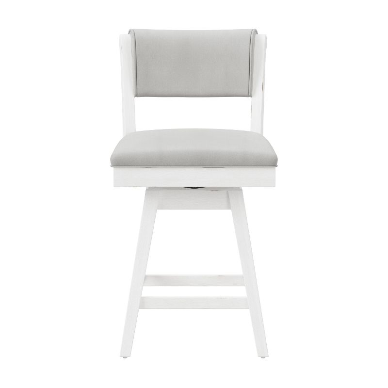 Clarion Wood and Upholstered Counter Height Swivel Stool Sea White - Hillsdale Furniture, 6 of 14