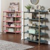 56.75" Prista 5 Tier Display Shelf Antique Blue/Gold - miBasics: Room Divider, Metal Frame, Fixed Shelves - 3 of 4