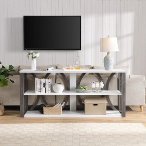 NicBex Modern Industrial Console Table,Long Narrow Entryway Table with Storage,Foyer Tables for Entryway,Hallway,Living Room - 1 of 4