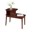 HomeStock Belmont Three Tier End Table with Hidden Storage Drawer, Two Shelves and Nickel Knob Perfect for Organizing Essentials - 2 of 4