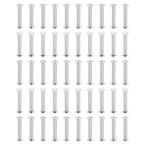 Unique Bargains Rust Proof Leather Belt Scrapbook Binding Accessories M5 Chicago Screws 50 Sets - 1 of 4